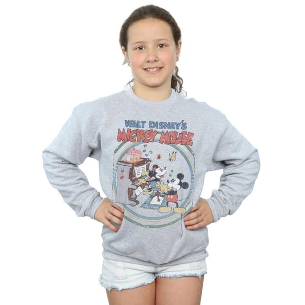 Disney Girls Mickey Mouse Piano Sweatshirt