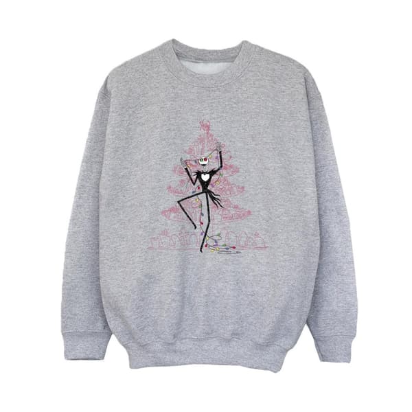 Disney Boys The Nightmare Before Christmas Tree Pink Sweatshirt Sports Grey 9-11 Years