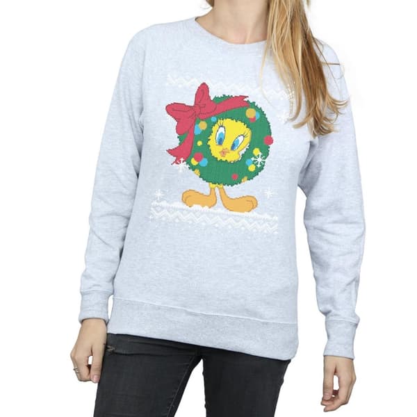 Looney Tunes Womens/Ladies Tweety Pie Christmas Fair Isle Sweatshirt