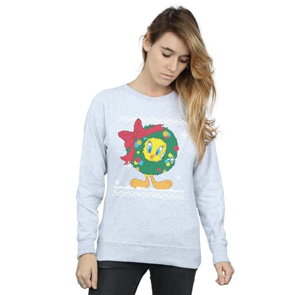 Looney Tunes Womens/Ladies Tweety Pie Christmas Fair Isle Sweatshirt