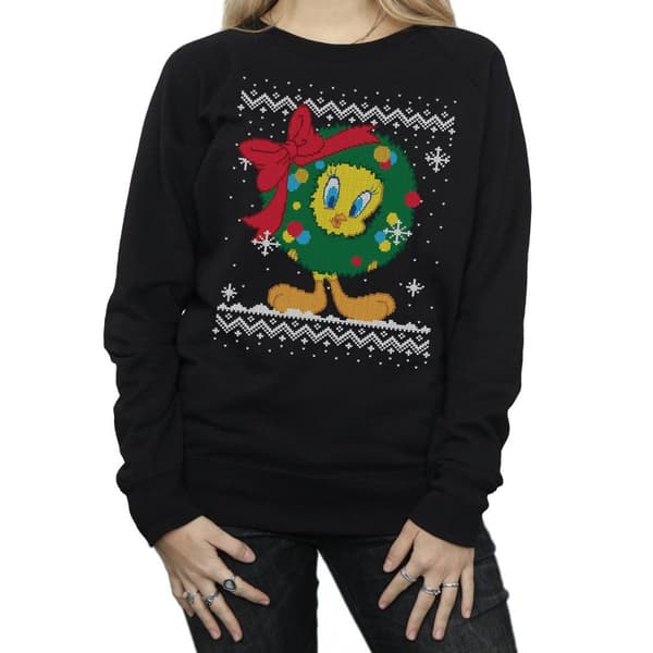 Looney Tunes Womens/Ladies Tweety Pie Christmas Fair Isle Sweatshirt