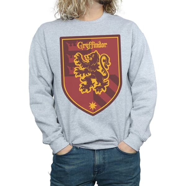 Harry Potter Mens Gryffindor Crest Flat Sweatshirt