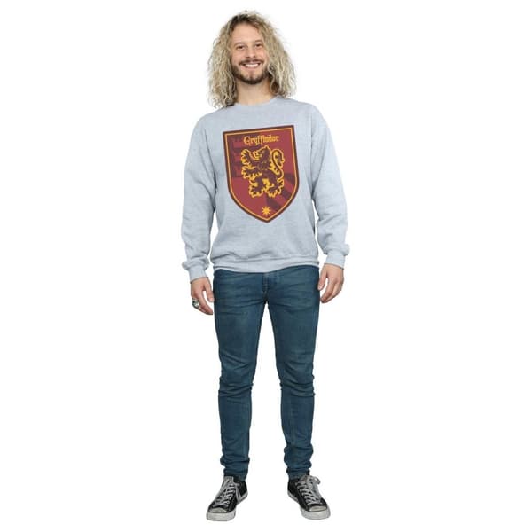 Harry Potter Mens Gryffindor Crest Flat Sweatshirt