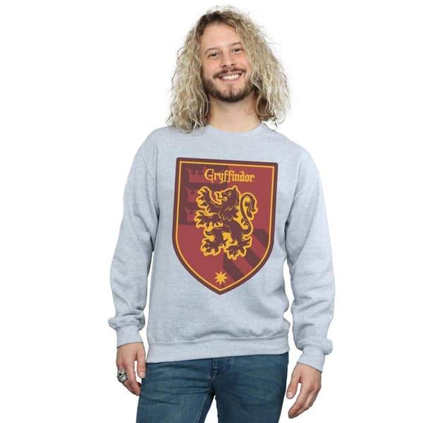 Harry Potter Mens Gryffindor Crest Flat Sweatshirt