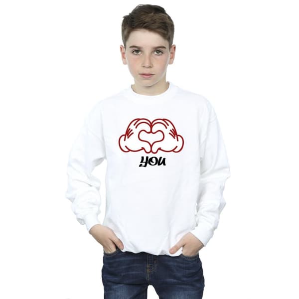 Disney Pojkar Musse Pigg Love You Hands Sweatshirt