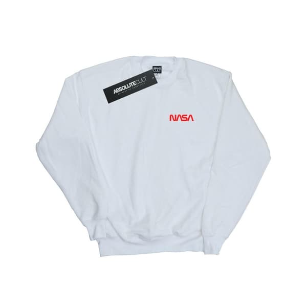 NASA Womens/Ladies Modern Logo Chest Sweatshirt White XXL