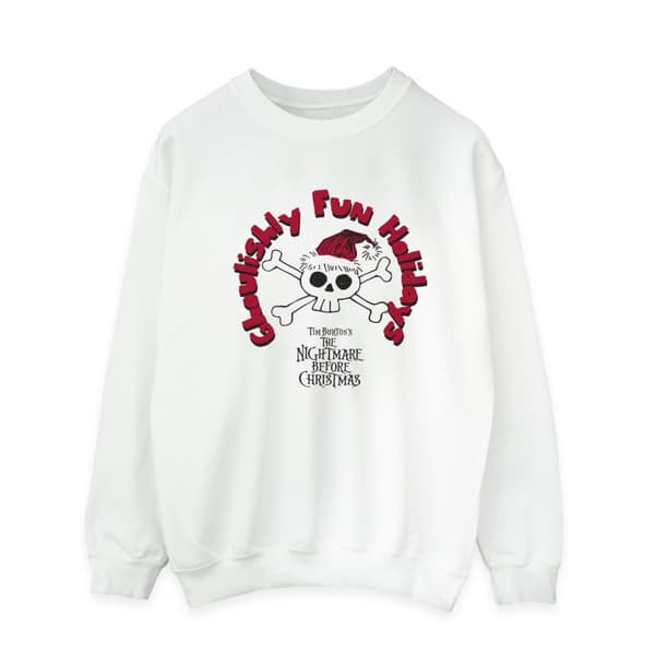 Disney Mens The Nightmare Before Christmas Ghouishly Fun Holidays Sweatshirt
