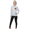 Miniatyrbild 4 av 5: Looney Tunes Dam/kvinnor Daffy Duck Face Sweatshirt med fuskficka