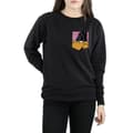 Miniatyrbild 3 av 5: Looney Tunes Dam/kvinnor Daffy Duck Face Sweatshirt med fuskficka