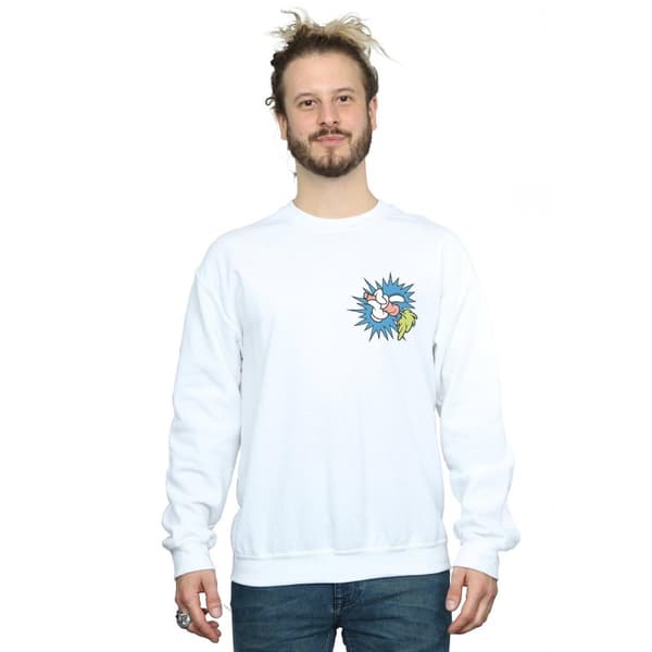 Looney Tunes Mens Bugs Bunny Carrot Breast Print Sweatshirt