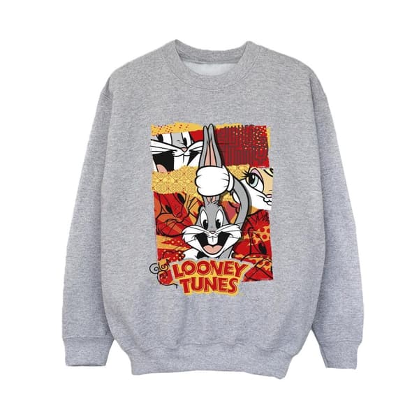 Looney Tunes Pojkar Bugs Rabbit Serietidning Nyår Sweatshirt Sports Grey 3-4 Years