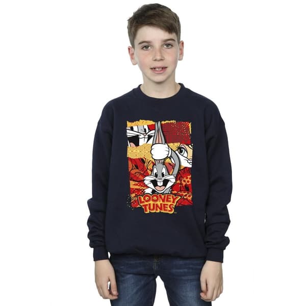 Looney Tunes Pojkar Bugs Rabbit Serietidning Nyår Sweatshirt