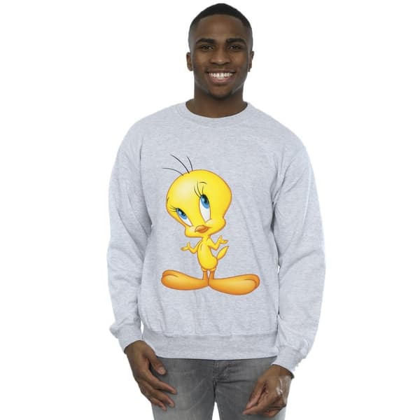 Looney Tunes Mens Tweety Standing Sweatshirt