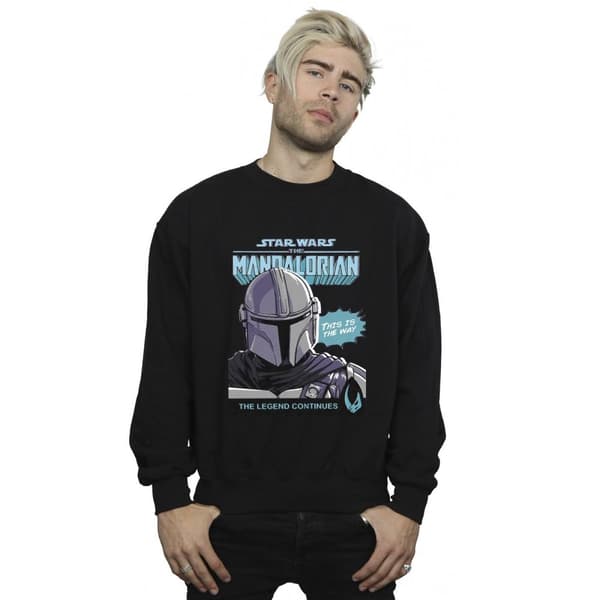 Star Wars The Mandalorian Mens Mando Comic Cover Sweatshirt