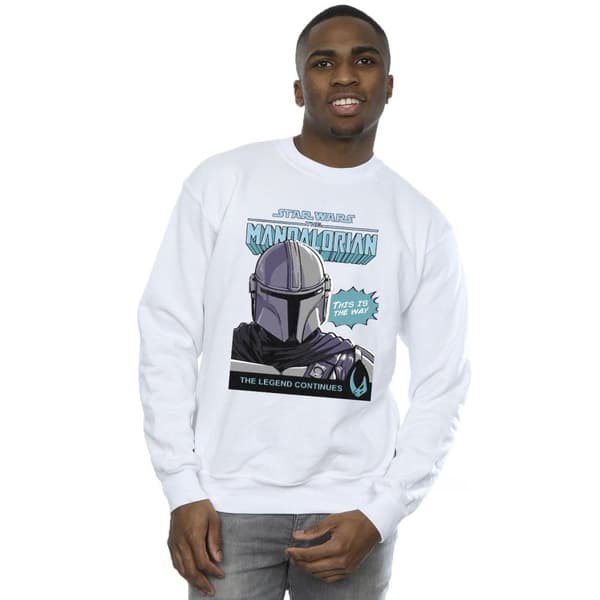Star Wars The Mandalorian Mens Mando Comic Cover Sweatshirt