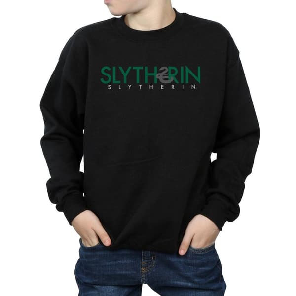 Harry Potter Boys Slytherin Text Sweatshirt
