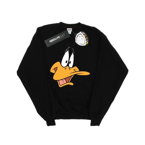 Looney Tunes Sweatshirt med Daffy Duck-ansikte för pojkar