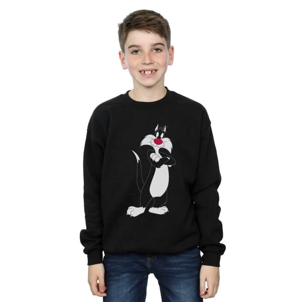 Looney Tunes Sylvester - Sweatshirt med korsade armar för pojkar