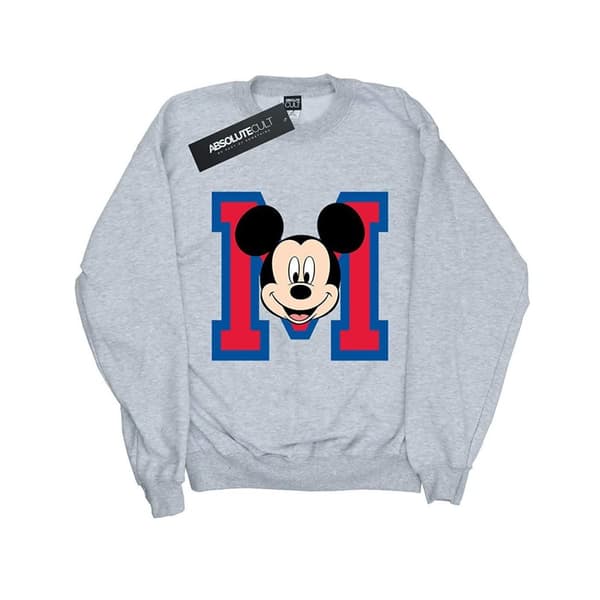 Disney Musse Pigg M Face-tröja för flickor Sports Grey 12-13 Years