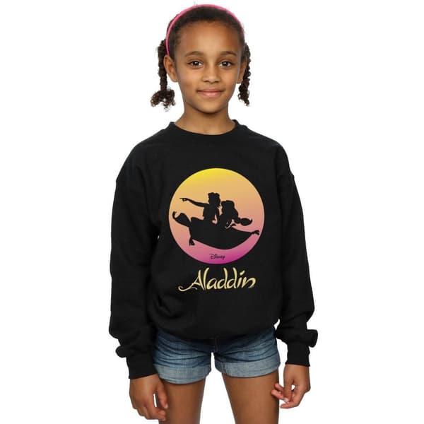 Disney Girls Aladdin Flying Sunset Sweatshirt