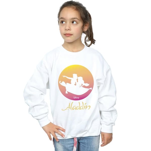 Disney Girls Aladdin Flying Sunset Sweatshirt