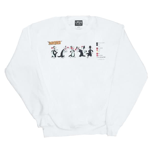 Looney Tunes Girls Sylvester Colour Code Sweatshirt White 9-11 Years