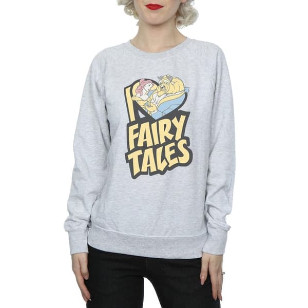 Disney Womens/Ladies Beauty And The Beast I Love Fairy Tales Sweatshirt