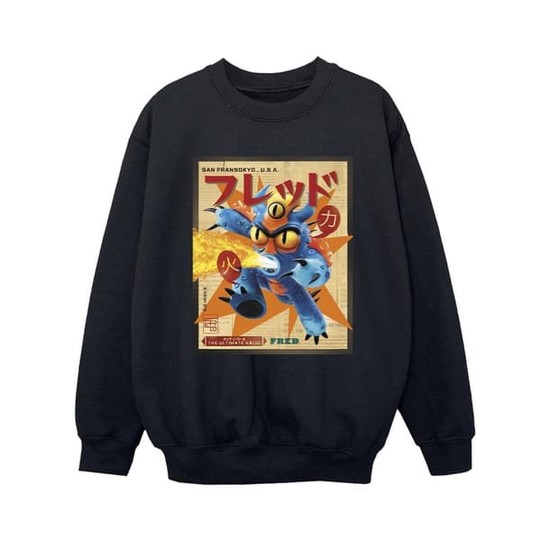 Disney Pojkar Big Hero 6 Baymax Fred Newspaper-tröja