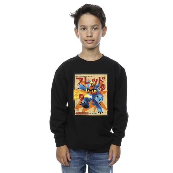 Disney Pojkar Big Hero 6 Baymax Fred Newspaper-tröja