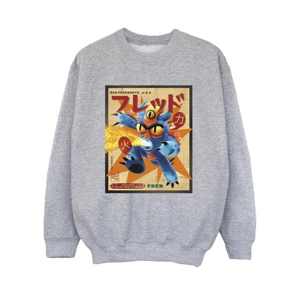 Disney Pojkar Big Hero 6 Baymax Fred Newspaper-tröja