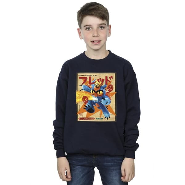 Disney Pojkar Big Hero 6 Baymax Fred Newspaper-tröja