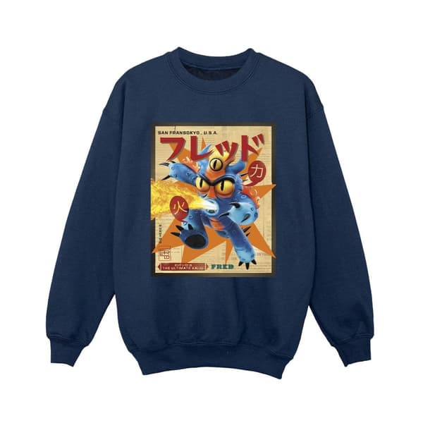Disney Pojkar Big Hero 6 Baymax Fred Newspaper-tröja
