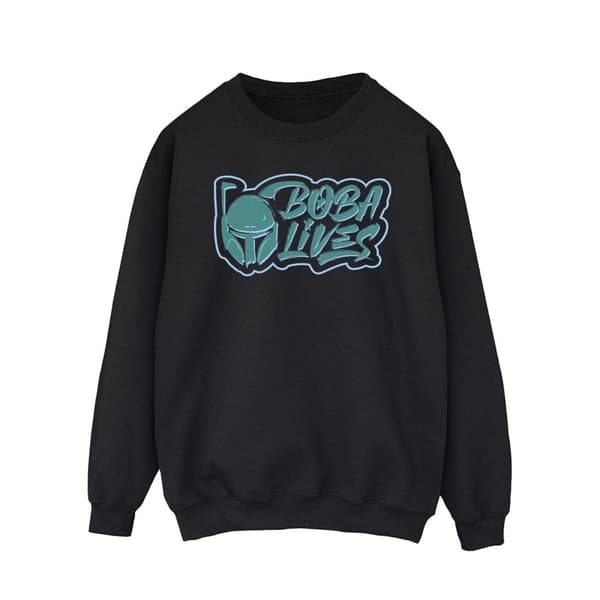 Star Wars Mens The Book Of Boba Fett Lives Chest Sweatshirt