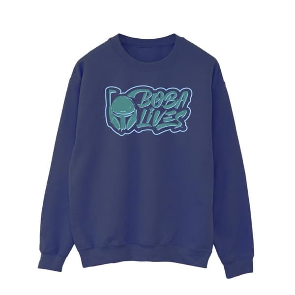 Star Wars Mens The Book Of Boba Fett Lives Chest Sweatshirt