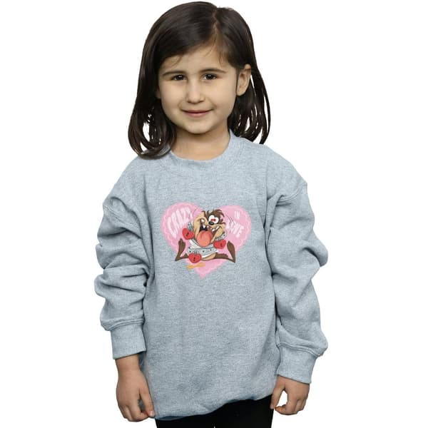 Looney Tunes Girls Taz Alla hjärtans dag Crazy In Love Sweatshirt
