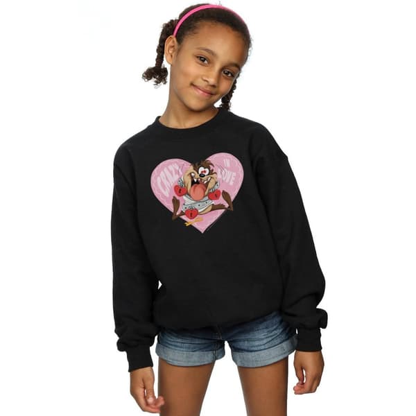 Looney Tunes Girls Taz Alla hjärtans dag Crazy In Love Sweatshirt