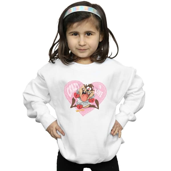 Looney Tunes Girls Taz Alla hjärtans dag Crazy In Love Sweatshirt