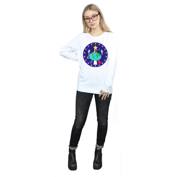 NASA Womens/Ladies Classic Globe Astronauts Sweatshirt