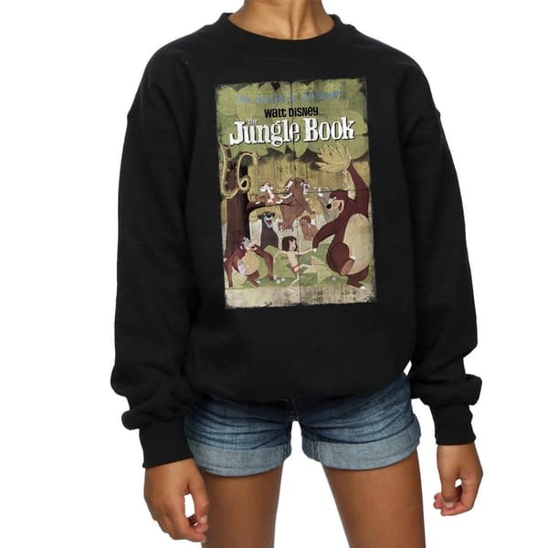 Disney Girls The Jungle Book Retro Poster Sweatshirt