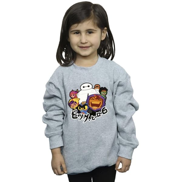 Disney Girls Big Hero 6 Baymax Group Manga Sweatshirt