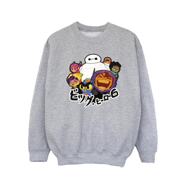 Disney Girls Big Hero 6 Baymax Group Manga Sweatshirt