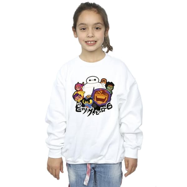 Disney Girls Big Hero 6 Baymax Group Manga Sweatshirt