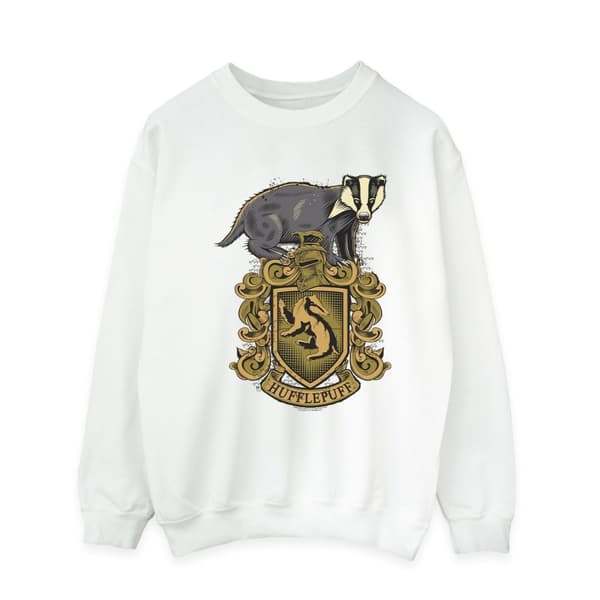 Harry Potter Hufflepuff Sketch Crest-tröja för herrar