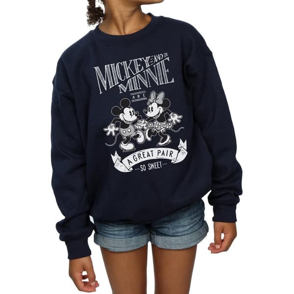 Disney Sweatshirt med stora par av Musse och Mimmi Pigg för flickor