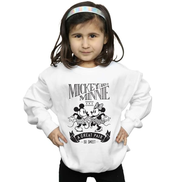 Disney Girls Mickey And Minnie Mouse Great Pair Sweatshirt