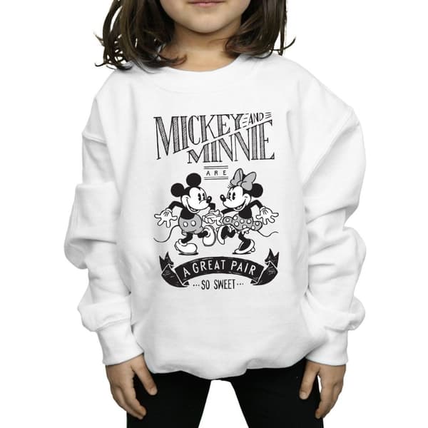Disney Girls Mickey And Minnie Mouse Great Pair Sweatshirt