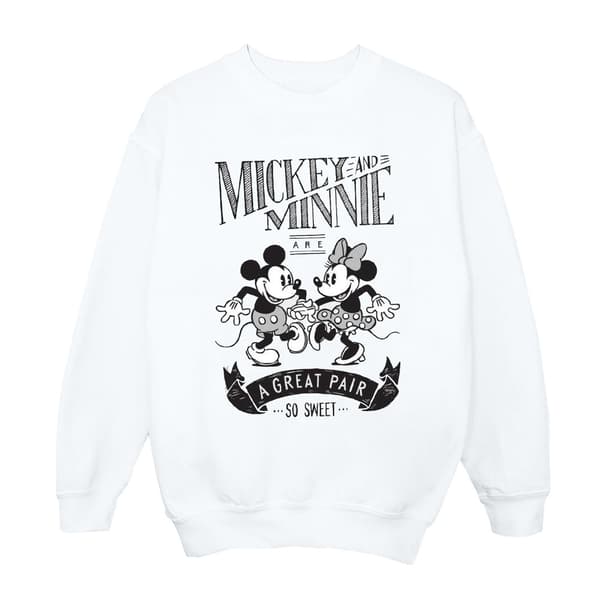 Disney Girls Mickey And Minnie Mouse Great Pair Sweatshirt