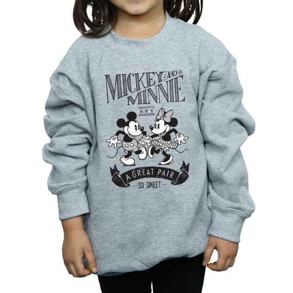 Disney Girls Mickey And Minnie Mouse Great Pair Sweatshirt