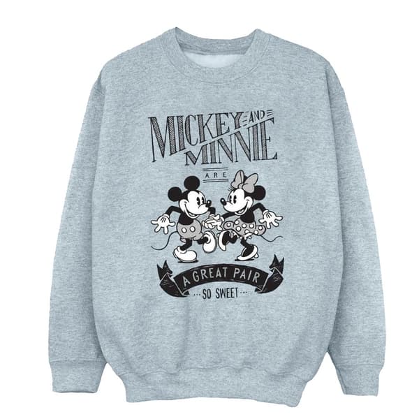 Disney Girls Mickey And Minnie Mouse Great Pair Sweatshirt