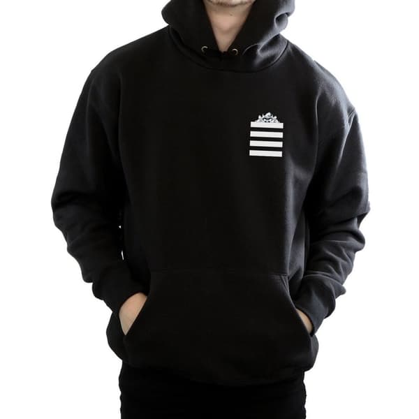 Looney Tunes Mens Taz Stripes Faux Pocket Hoodie